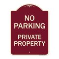 Signmission No Parking Private Property Heavy-Gauge Aluminum Architectural Sign, 24" x 18", BU-1824-23677 A-DES-BU-1824-23677